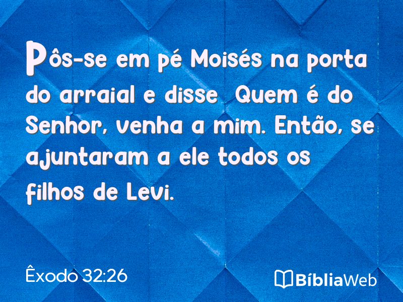 Êxodo 32:26 em imagem para compartilhar