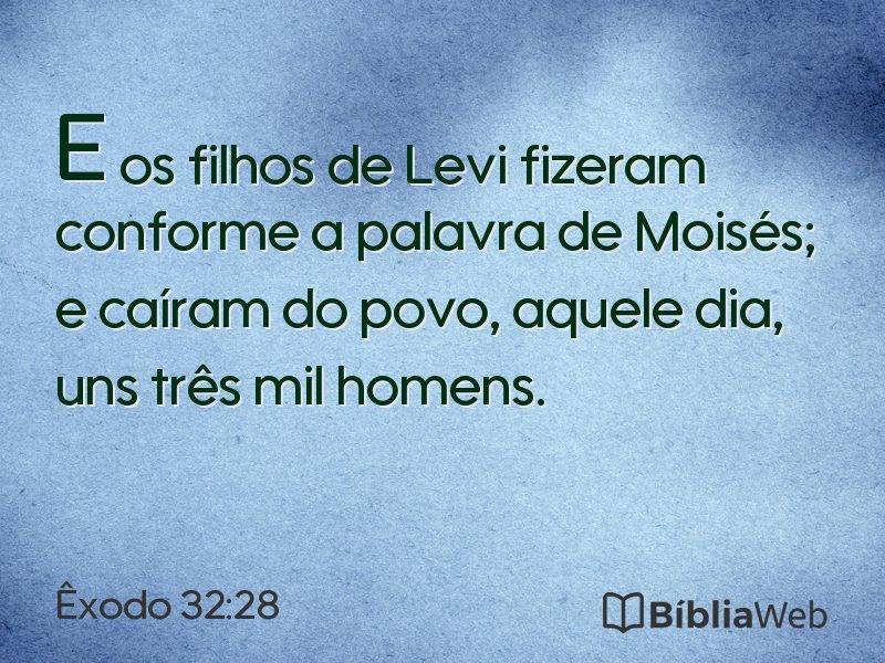 Êxodo 32:28 em imagem para compartilhar
