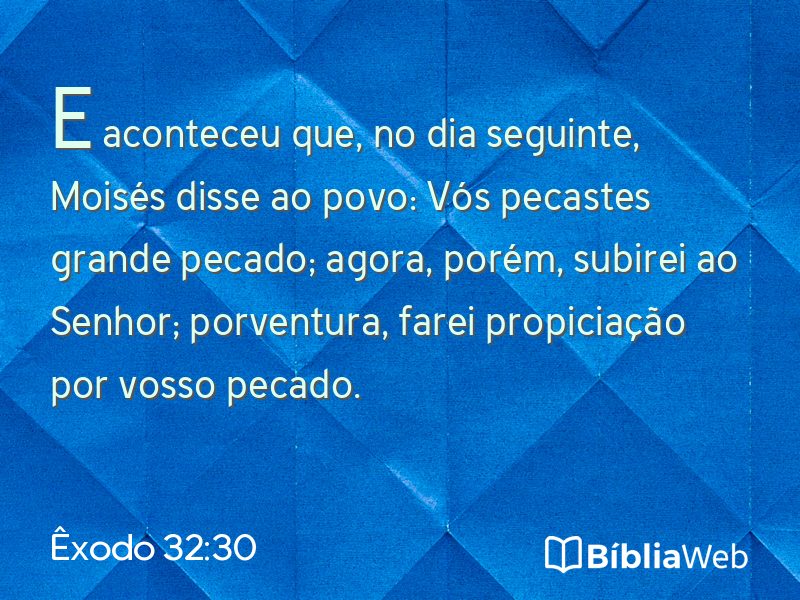 Êxodo 32:30 em imagem para compartilhar