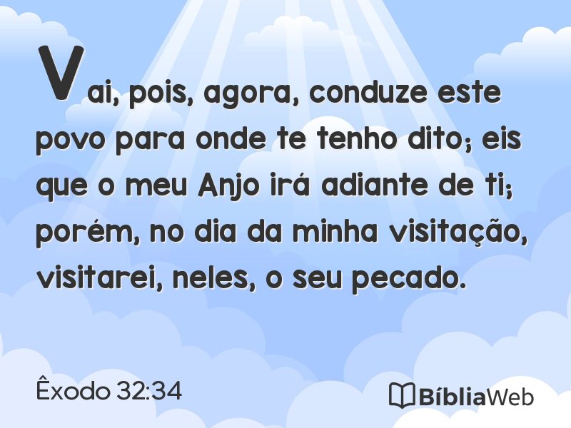 Êxodo 32:34 em imagem para compartilhar