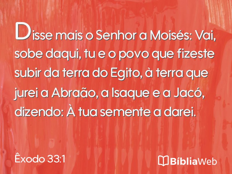 Êxodo 33:1 em imagem para compartilhar
