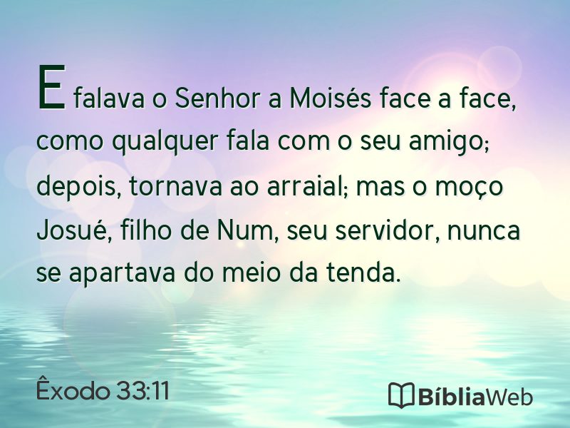 Êxodo 33:11 em imagem para compartilhar