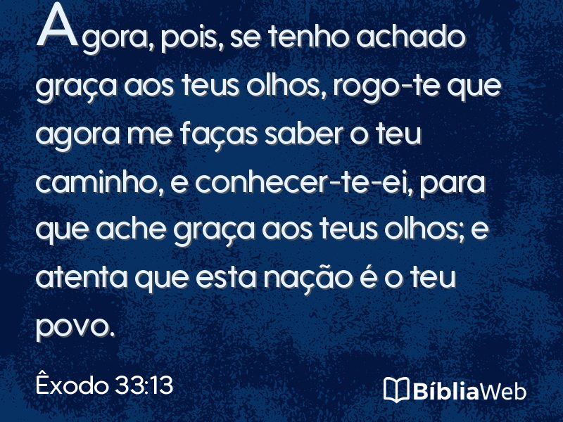 Êxodo 33:13 em imagem para compartilhar