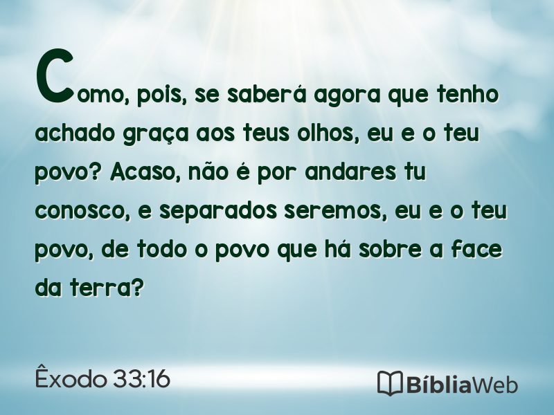 Êxodo 33:16 em imagem para compartilhar