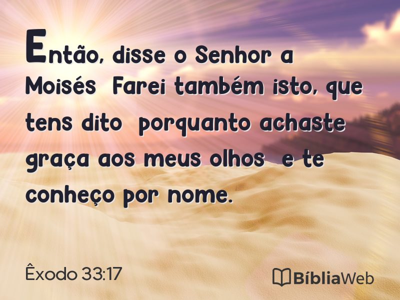 Êxodo 33:17 em imagem para compartilhar