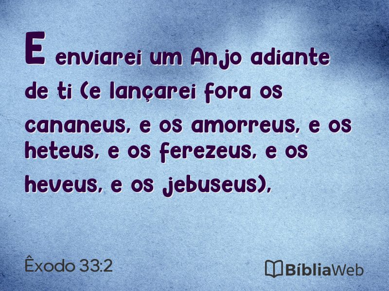 Êxodo 33:2 em imagem para compartilhar
