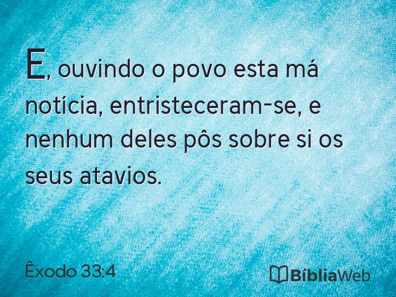 Êxodo 33:4 em imagem para compartilhar