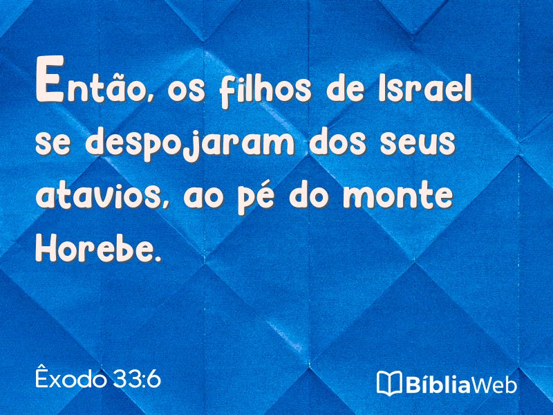 Êxodo 33:6 em imagem para compartilhar