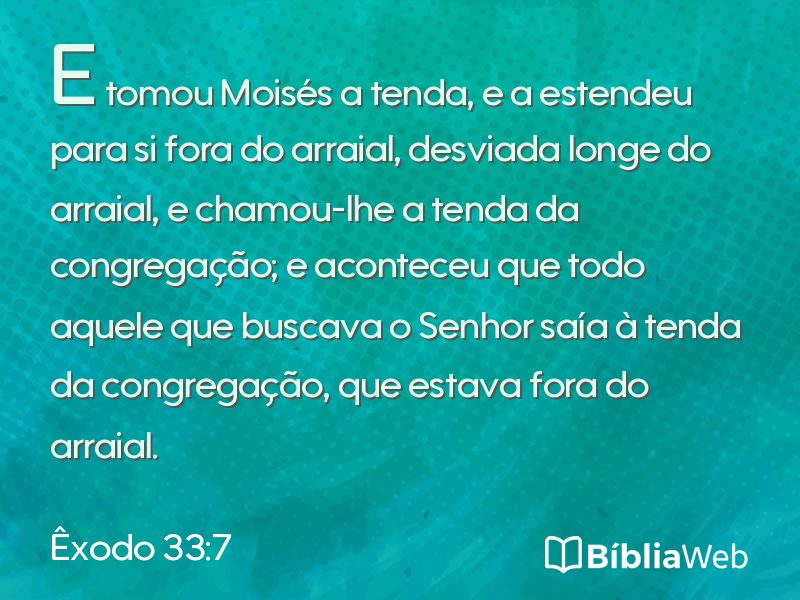 Êxodo 33:7 em imagem para compartilhar