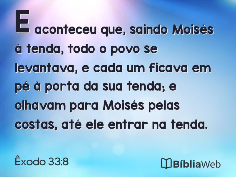 Êxodo 33:8 em imagem para compartilhar