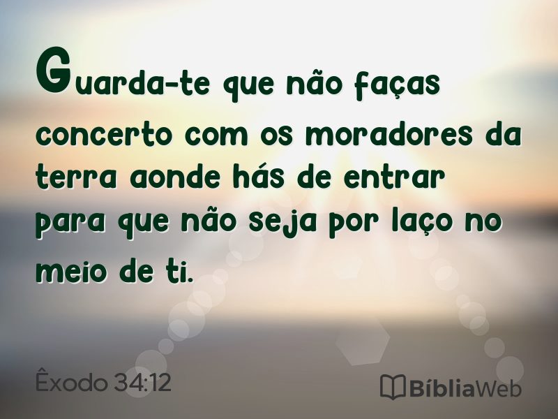 Êxodo 34:12 em imagem para compartilhar