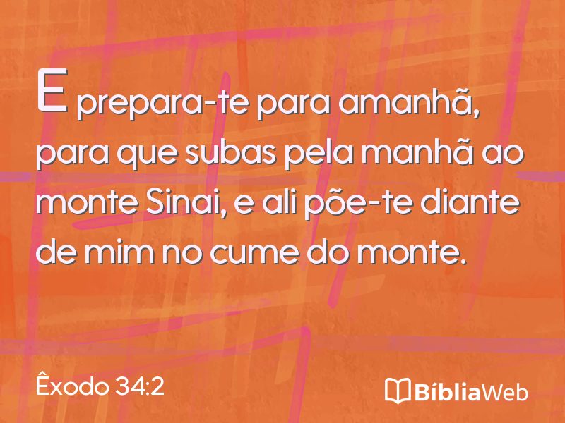 Êxodo 34:2 em imagem para compartilhar