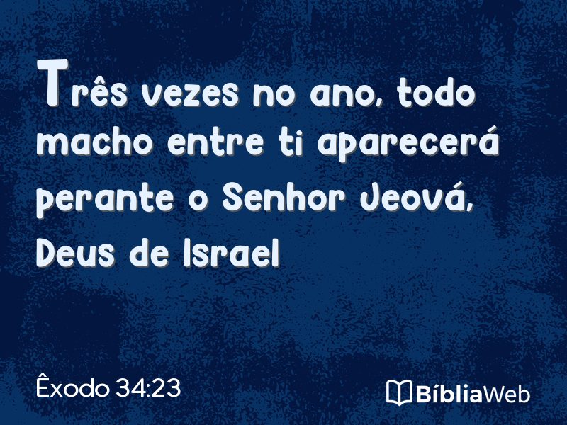Êxodo 34:23 em imagem para compartilhar