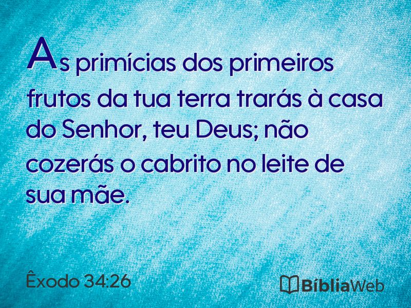 Êxodo 34:26 em imagem para compartilhar