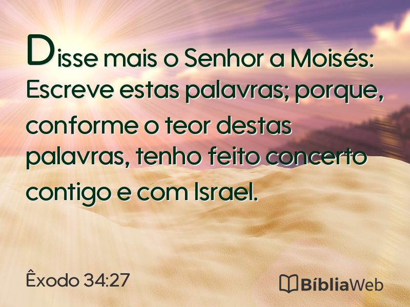 Êxodo 34:27 em imagem para compartilhar