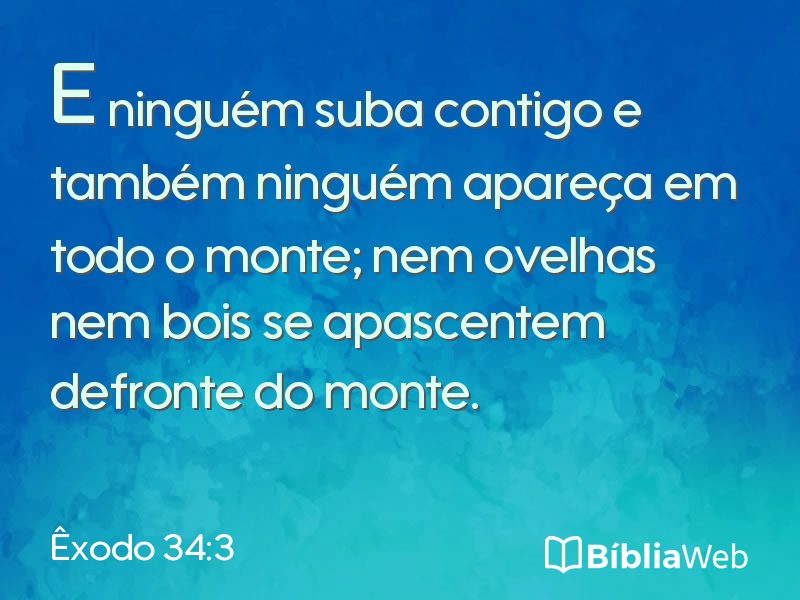 Êxodo 34:3 em imagem para compartilhar