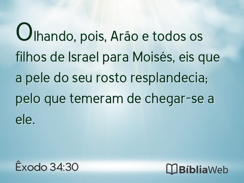 Êxodo 34:30 em imagem para compartilhar