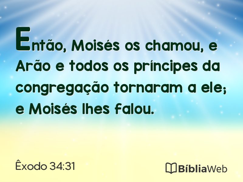 Êxodo 34:31 em imagem para compartilhar