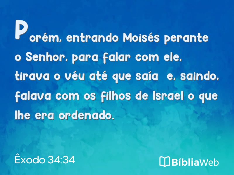 Êxodo 34:34 em imagem para compartilhar