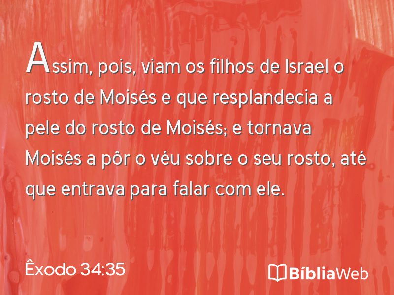Êxodo 34:35 em imagem para compartilhar