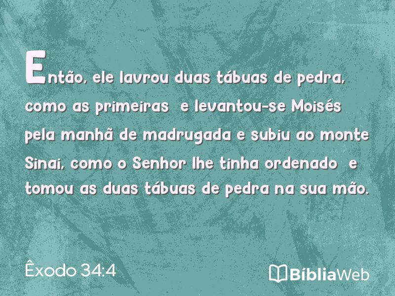 Êxodo 34:4 em imagem para compartilhar