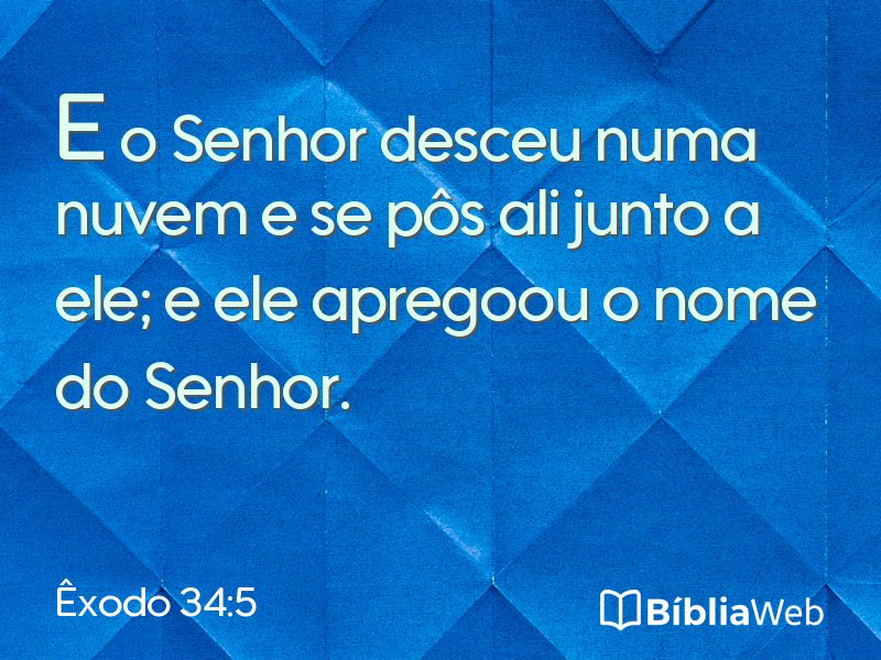 Êxodo 34:5 em imagem para compartilhar