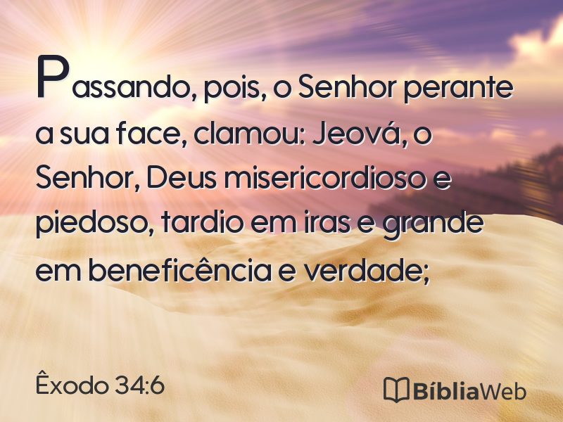 Êxodo 34:6 em imagem para compartilhar