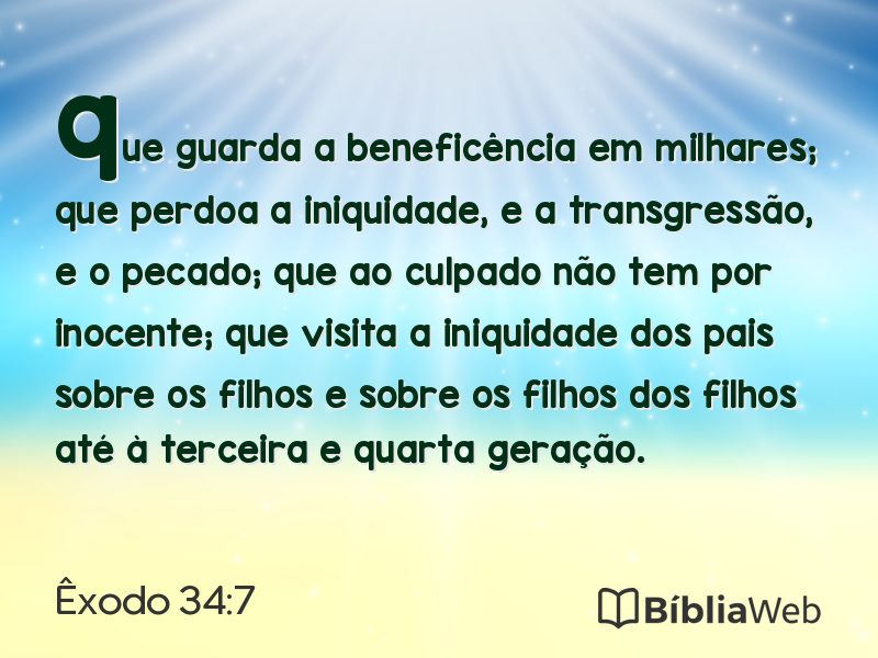 Êxodo 34:7 em imagem para compartilhar