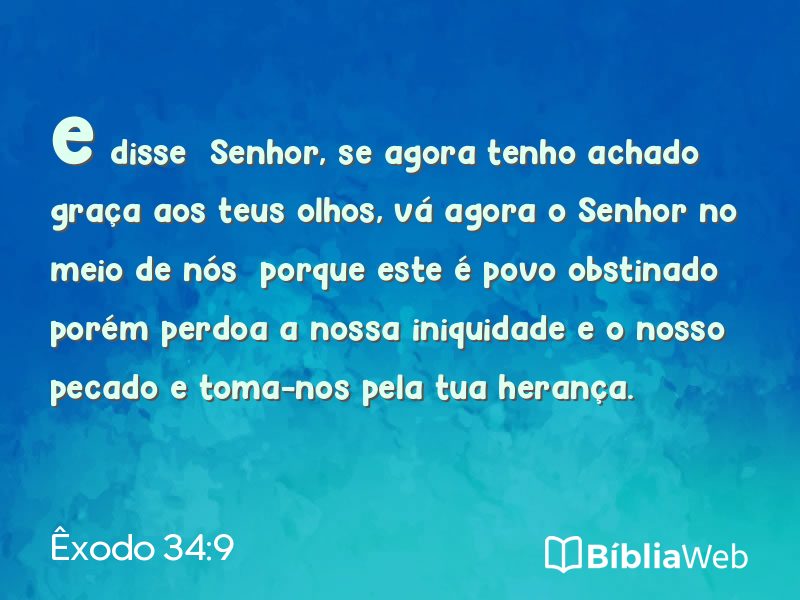 Êxodo 34:9 em imagem para compartilhar