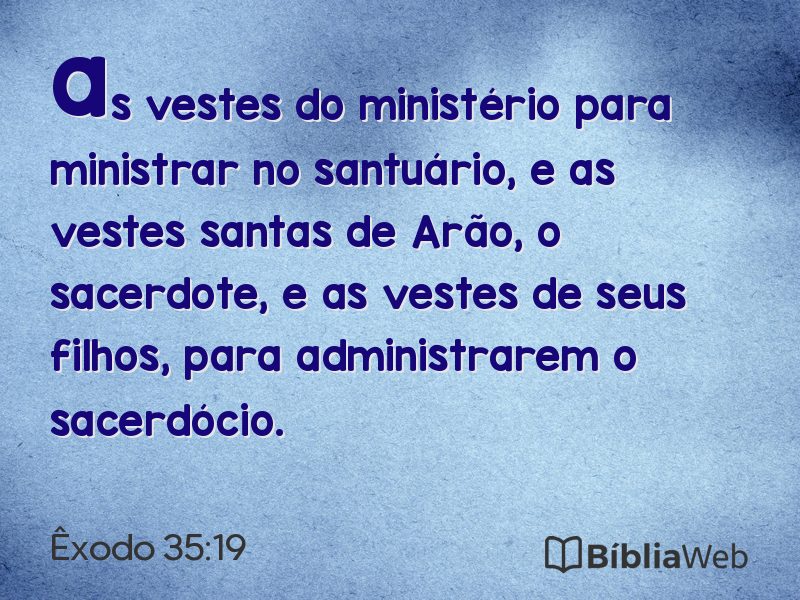 Êxodo 35:19 em imagem para compartilhar