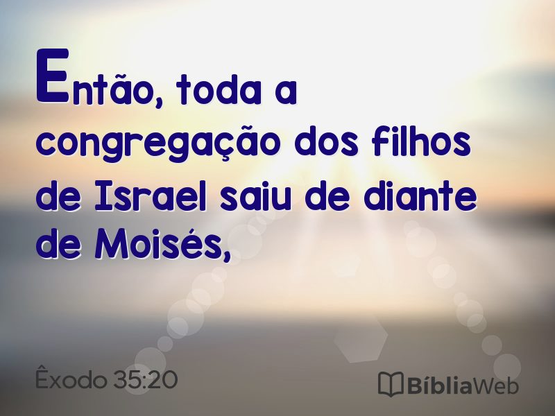 Êxodo 35:20 em imagem para compartilhar