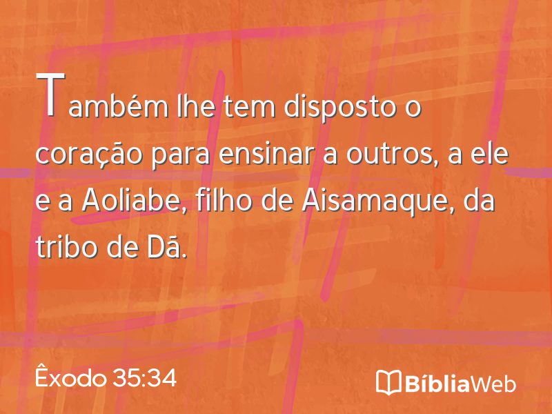 Êxodo 35:34 em imagem para compartilhar