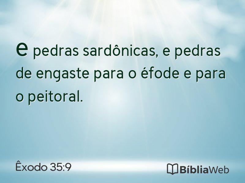 Êxodo 35:9 em imagem para compartilhar