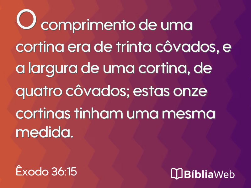 Êxodo 36:15 em imagem para compartilhar
