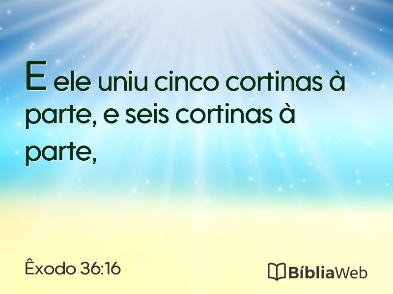 Êxodo 36:16 em imagem para compartilhar