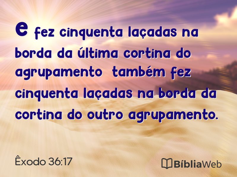 Êxodo 36:17 em imagem para compartilhar