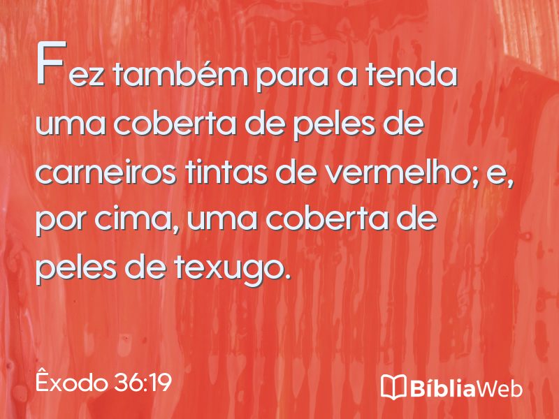Êxodo 36:19 em imagem para compartilhar