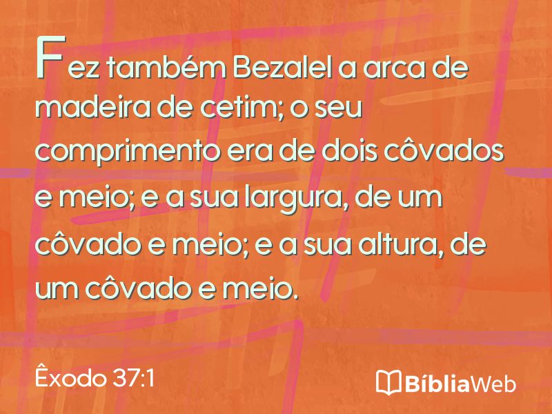 Êxodo 37:1 em imagem para compartilhar