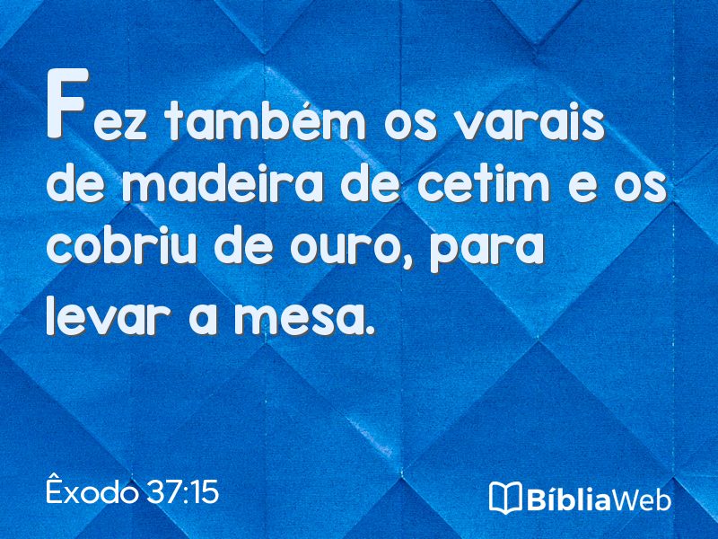 Êxodo 37:15 em imagem para compartilhar
