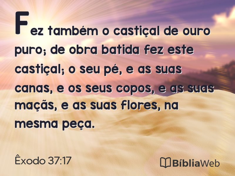 Êxodo 37:17 em imagem para compartilhar