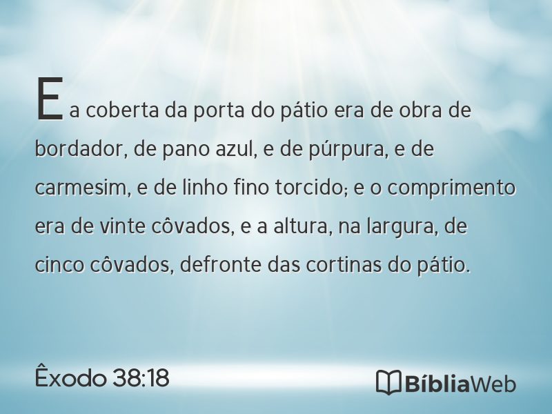 Êxodo 38:18 em imagem para compartilhar
