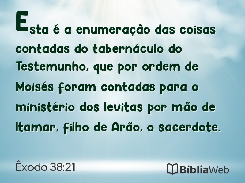 Êxodo 38:21 em imagem para compartilhar