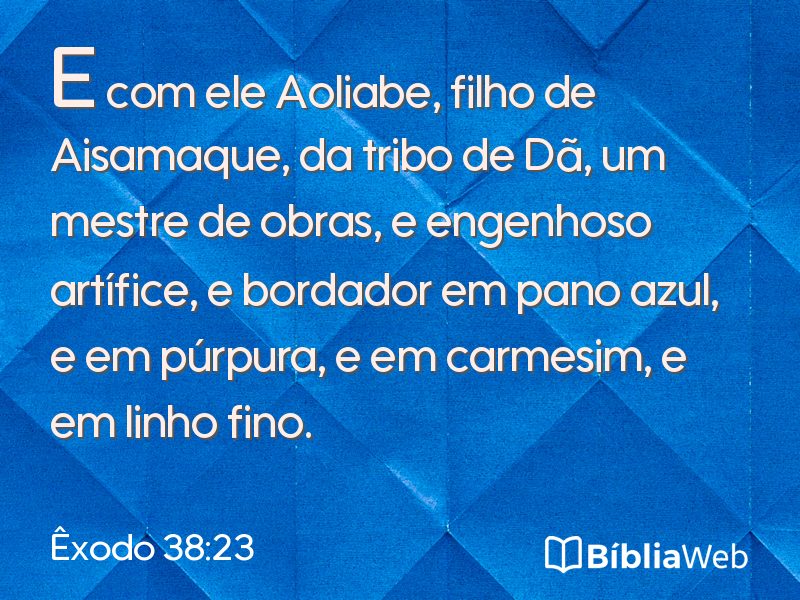 Êxodo 38:23 em imagem para compartilhar