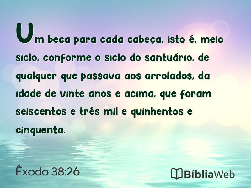 Êxodo 38:26 em imagem para compartilhar