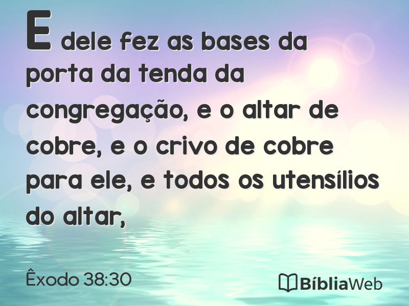 Êxodo 38:30 em imagem para compartilhar