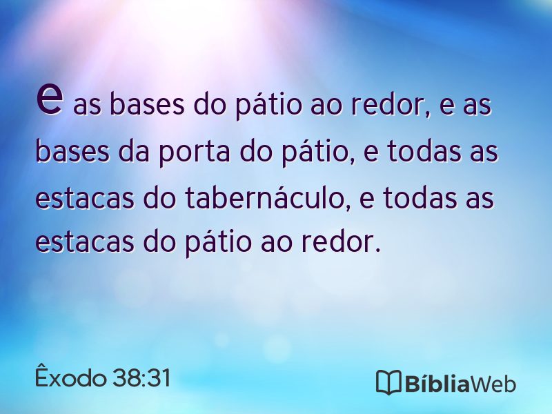 Êxodo 38:31 em imagem para compartilhar