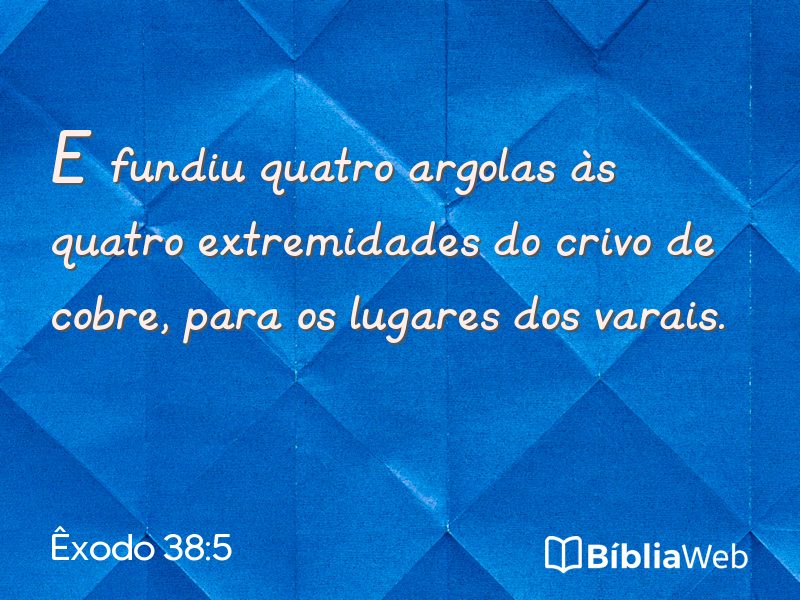 Êxodo 38:5 em imagem para compartilhar
