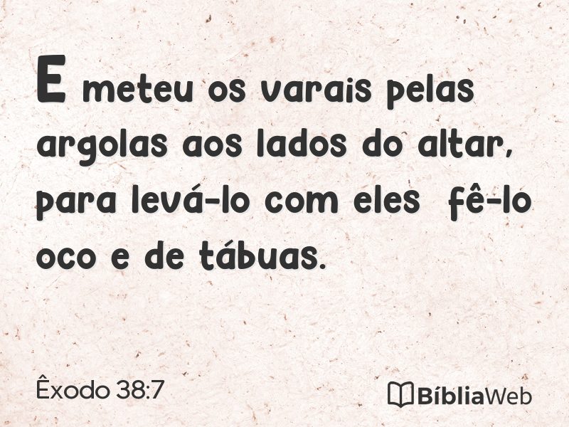 Êxodo 38:7 em imagem para compartilhar