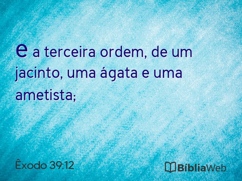Êxodo 39:12 em imagem para compartilhar