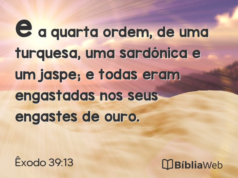 Êxodo 39:13 em imagem para compartilhar